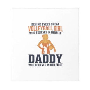 Vintage-Shirt mit Gravur für Volleyball-Mädchen-Va Notizblock
