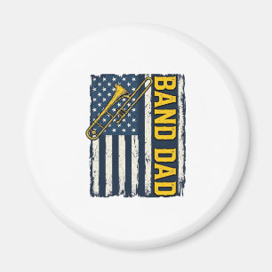 Vintage-Shirt mit Posaune und amerikanischer Flagg Magnet