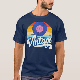 Vintage-Shirt mit Vinyl-Schallplatte Album-Drehung T-Shirt
