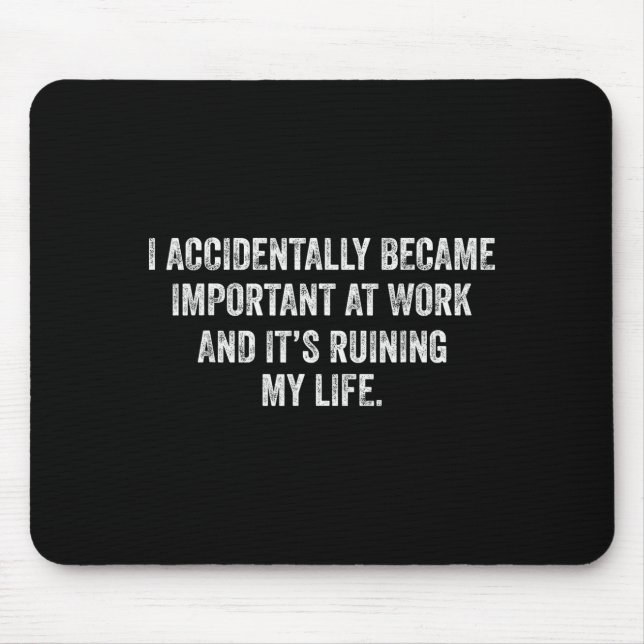 Vintage-Shirt Spruch Meme-Outfit versehentlich Mousepad (Vorne)