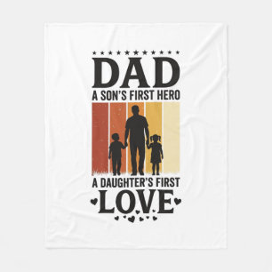 Vintage-Shirt Vater Sohn Erster Held Tochter Erste Fleecedecke