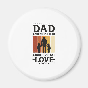 Vintage-Shirt Vater Sohn Erster Held Tochter Erste Magnet