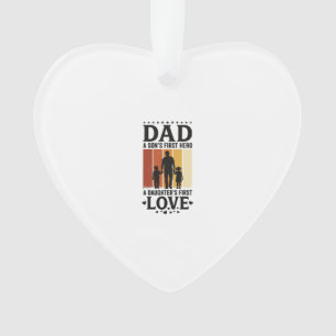 Vintage-Shirt Vater Sohn Erster Held Tochter Erste Ornament