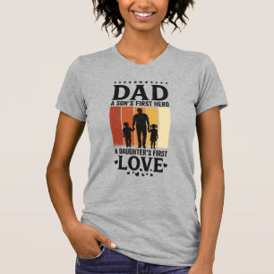 Vintage-Shirt Vater Sohn Erster Held Tochter Erste T-Shirt