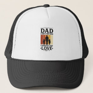 Vintage-Shirt Vater Sohn Erster Held Tochter Erste Truckerkappe