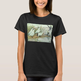 Vintage Shorebirds in Marsh von Louis Futes T-Shirt