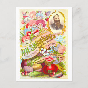 Vintage Shumway Gartenführer-Cover 1895 Postkarte