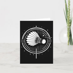 Vintage-Shuttle-Design minimalistischer Badminton- Karte