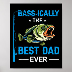 Vintage Sically Bester Vater Aller Zeiten Fischer Poster