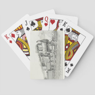 Vintage sich fortbewegende Spielkarten