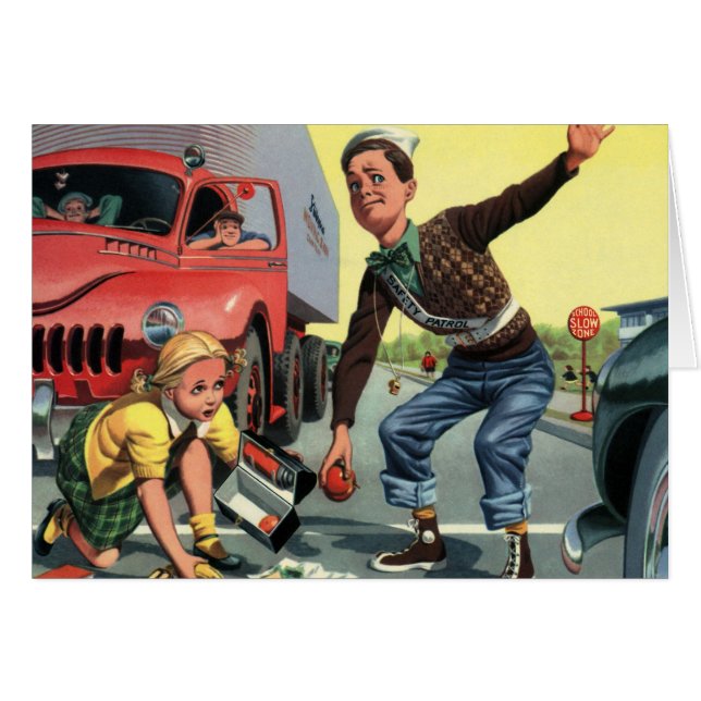 Vintage Sicherheitspatrouille (Vorderseite (Horizontal))