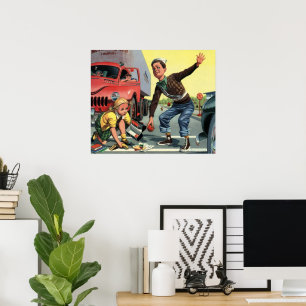 Vintage Sicherheitspatrouille Poster