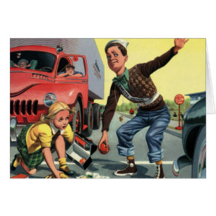 Vintage Sicherheitsstreifenübergangswächter hilft
