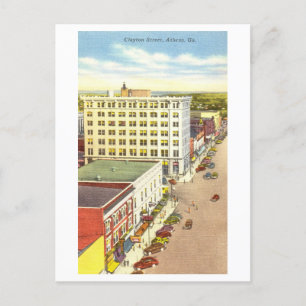 Vintage Sicht auf Athen, Georgien, Postkarte