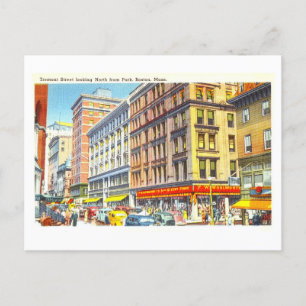 Vintage Sicht auf Boston, Massachusetts, Postkarte