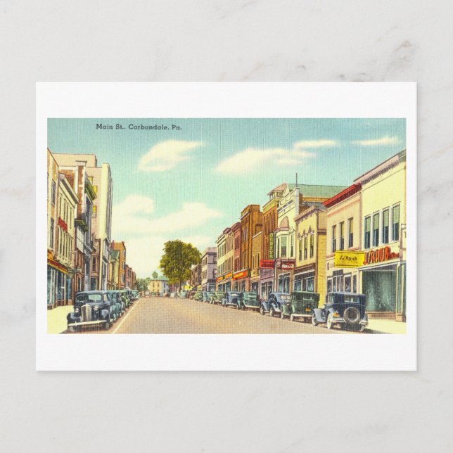 Vintage Sicht auf Carbondale, Pennsylvania, Postkarte (Vorderseite)