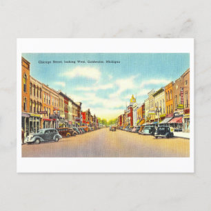 Vintage Sicht auf Coldwater, Michigan, Postkarte