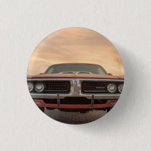 Vintage Sicht auf den Sonnenuntergang im klassisch Button