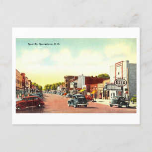 Vintage Sicht auf Georgetown, South Carolina, Postkarte