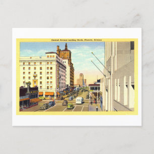Vintage Sicht auf Phoenix, Arizona, Postkarte