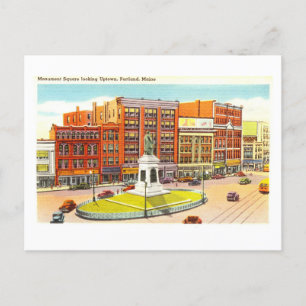 Vintage Sicht auf Portland, Maine, Postkarte