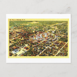 Vintage Sicht auf Raleigh, North Carolina, Postkarte