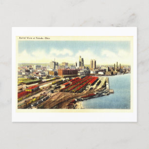 Vintage Sicht auf Toledo, Ohio, Postkarte