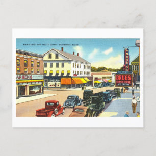Vintage Sicht auf Westbrook, Maine, Postkarte