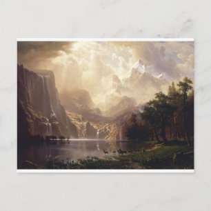 Vintage Sierra Nevada-Gebirge von Bierstadt Postkarte