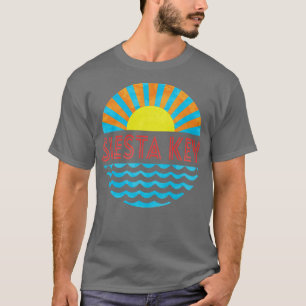 Vintage Siesta Key Beach Sun and Waves T-Shirt