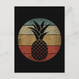 Vintage-Silhouette Ananas Postkarte