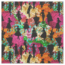 Vintage Silhouette der schwarzen Blüte Mitte der 5