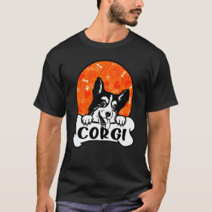 Vintage Silhouette Dog Corgi T-Shirt