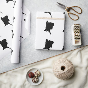 Vintage Silhouette Geschenkpapier