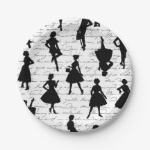 Vintage Silhouette Mitte der 50er Jahre