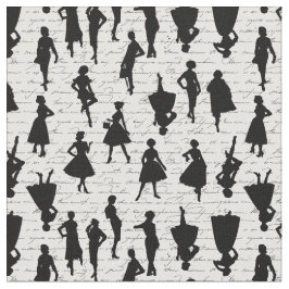Vintage Silhouette Mitte der 50er Jahre Stoff