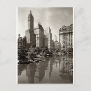 Vintage-Silhouette von New York City Postkarte