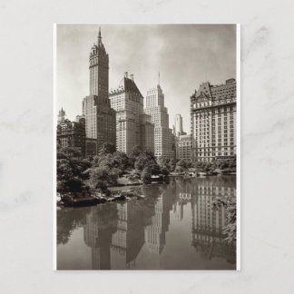 Vintage-Silhouette von New York City Postkarte