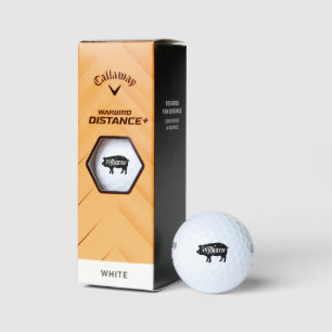Vintage Silhouette von Schweinen Golfball