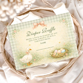 Vintage Silly Goose Garden Diapper Raffle Begleitkarte