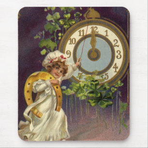 Vintage-Silvesterabend-Irische Maid-Klänge um Mitt Mousepad