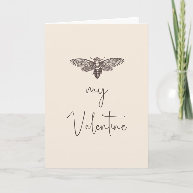 Vintage Simple Funny Bee meine Valentine's Day Car Feiertagskarte (Vorderseite)