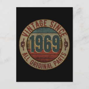 VINTAGE SINCE 1969 ALL ORIGINAL PARTS POSTKARTE