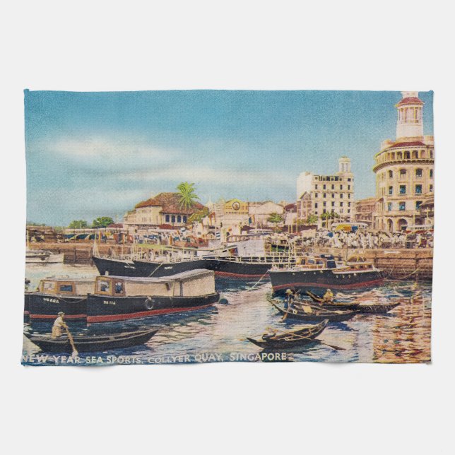 Vintage Singapore Kitchen Towel Geschirrtuch (Horizontal)