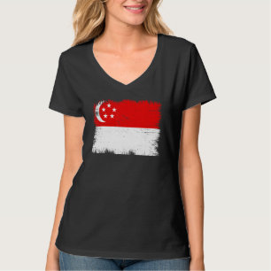 Vintage Singapur-Flagge Singapur Unabhängigkeit Da T-Shirt
