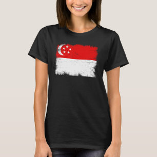 Vintage-Singapur-Flagge Singapur Unabhängigkeitsta T-Shirt