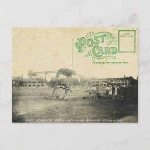 Vintage-Singapur-Flugpostkarte Postkarte