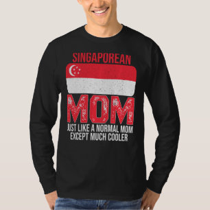Vintage Singapurer Mutter Singapur-Flagge für Mutt T-Shirt