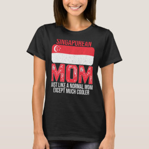 Vintage singapurische Mama Singapur Flag für Mutte T-Shirt