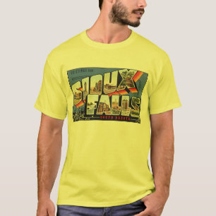Vintage Sioux Falls, SD Postkarte T-Shirt